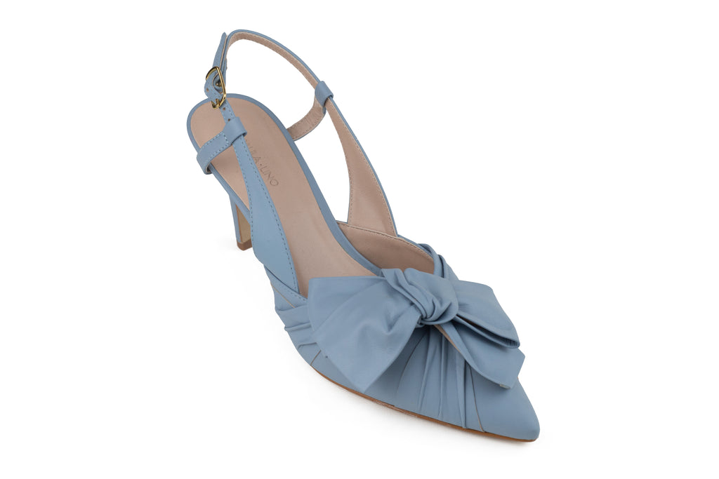 Scarpin Beta Salto Médio Azul