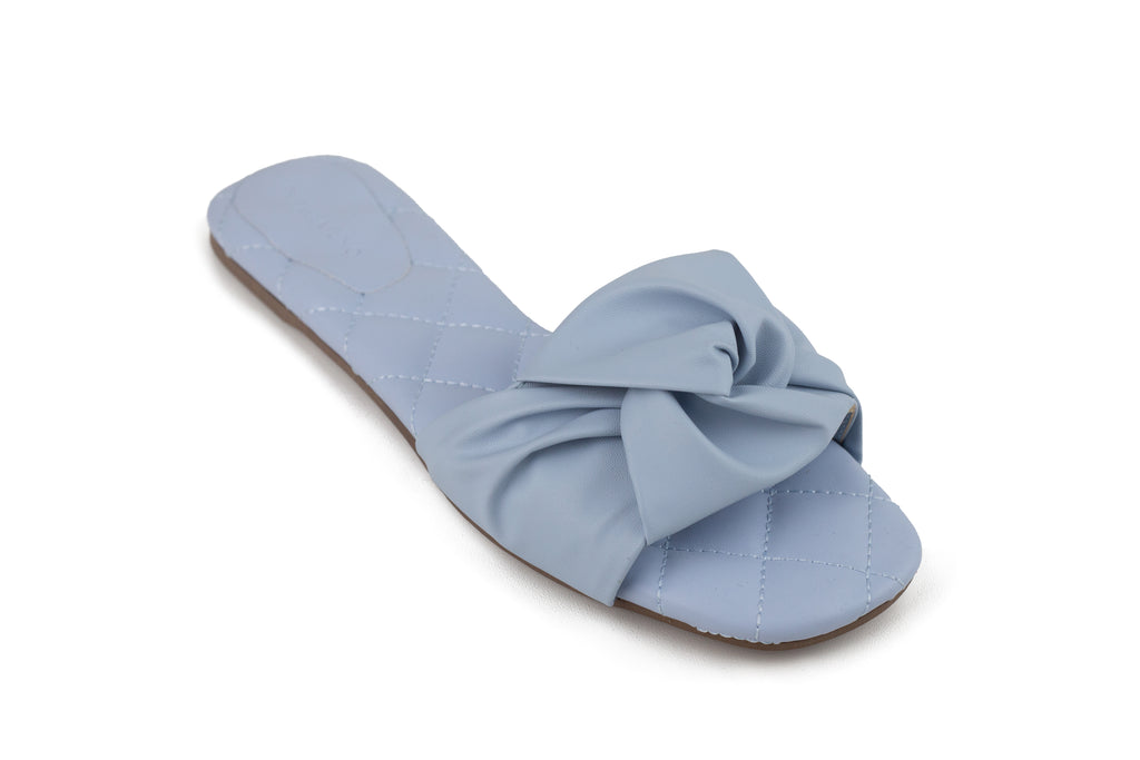 Rasteira Paula Salto Baixo Azul