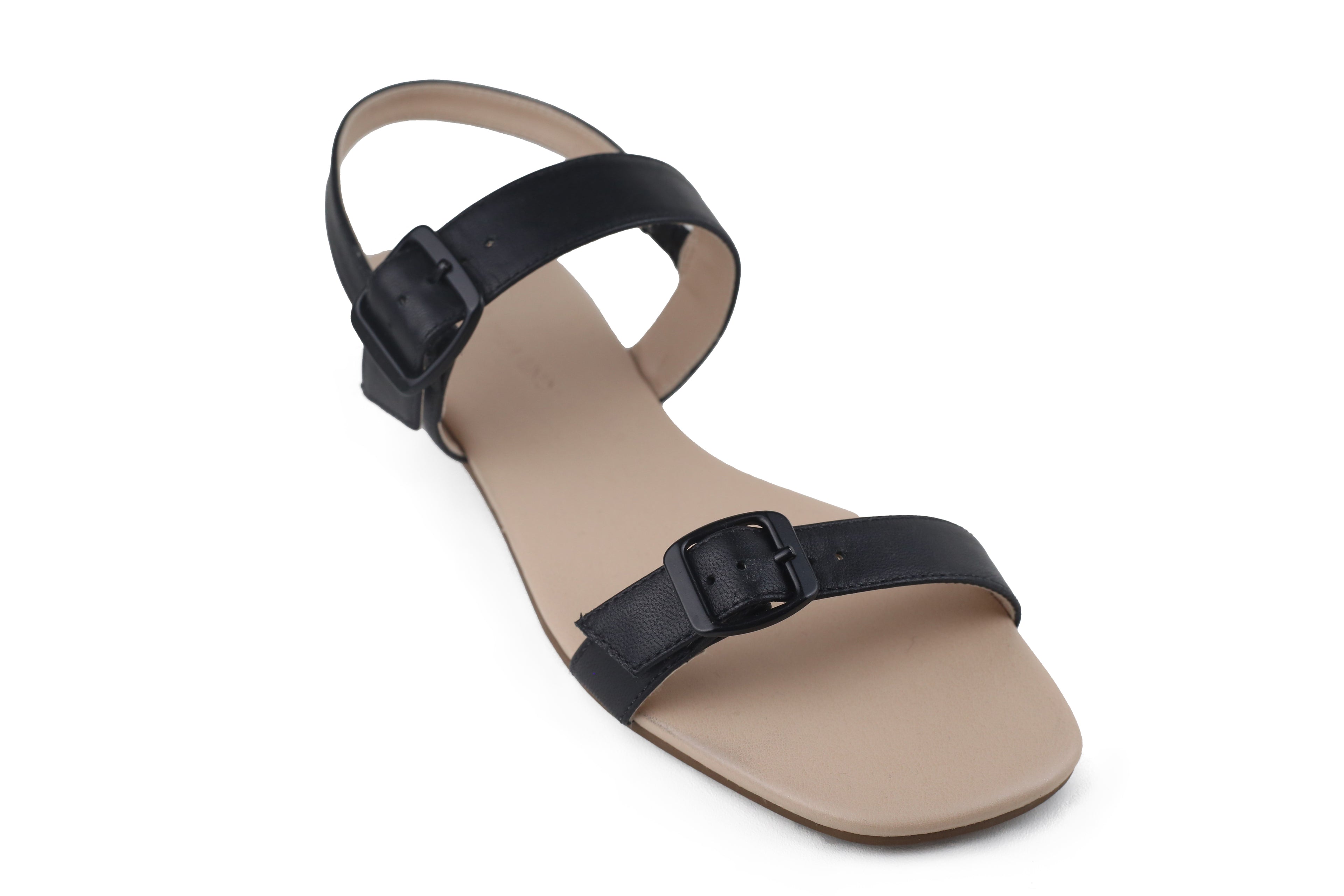 Rasteira Luíza Salto Baixo Preta