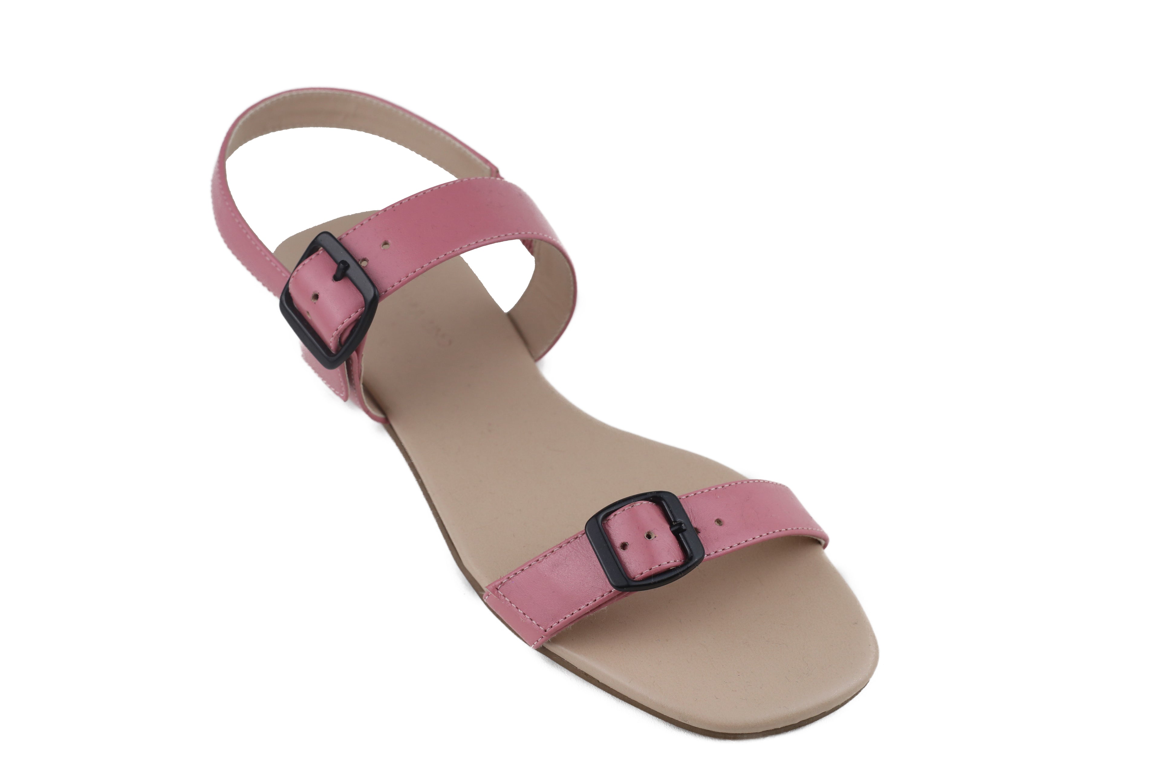 Rasteira Luíza Salto Baixo Rosa