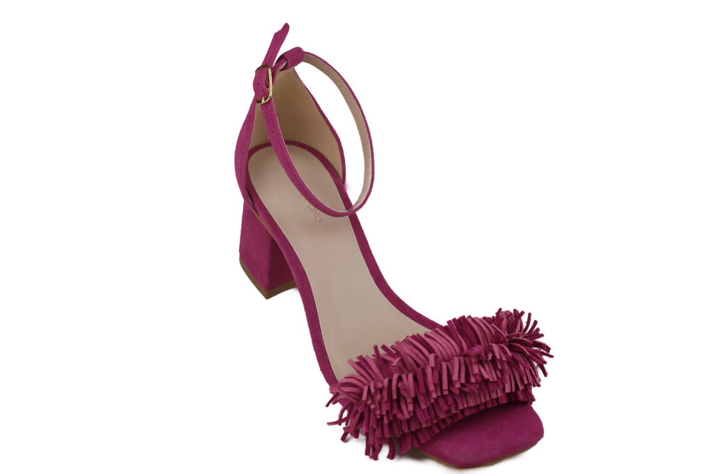 Sandália Princess Salto Baixo Rosa