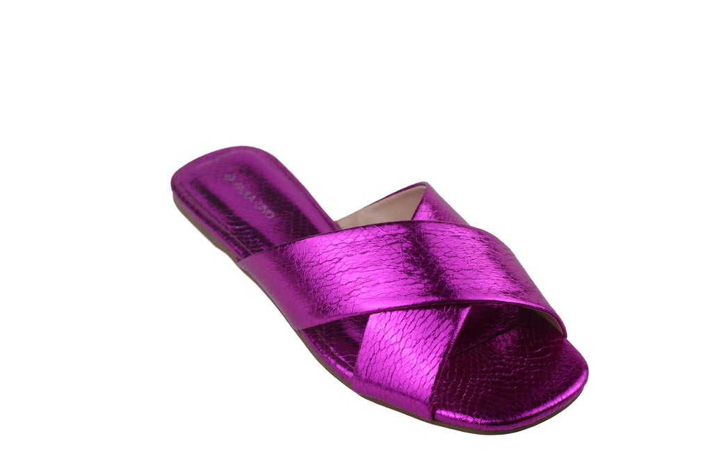 Rasteira Esmeralda Salto Baixo Rosa