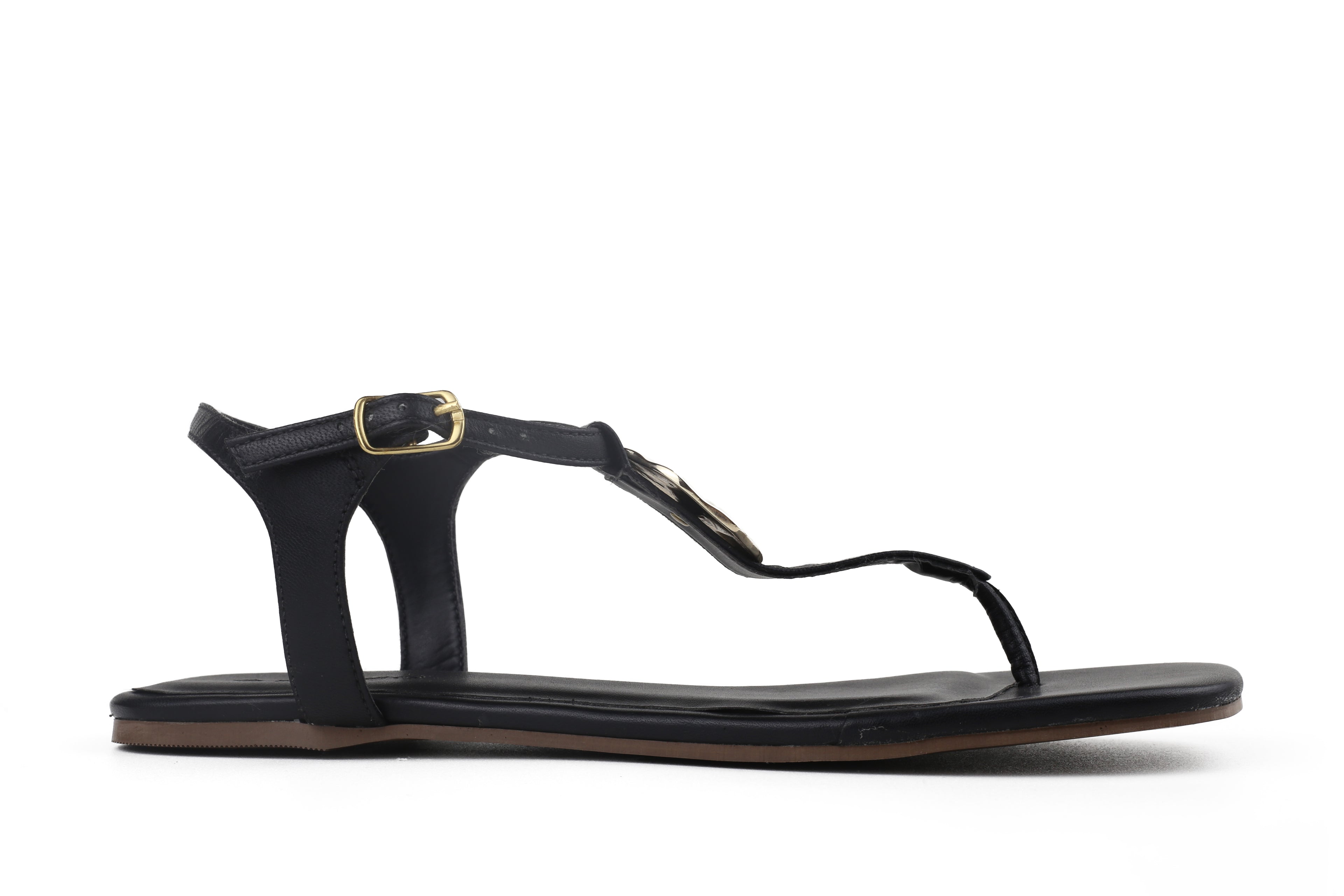 Rasteira Maria Salto Baixo Preta