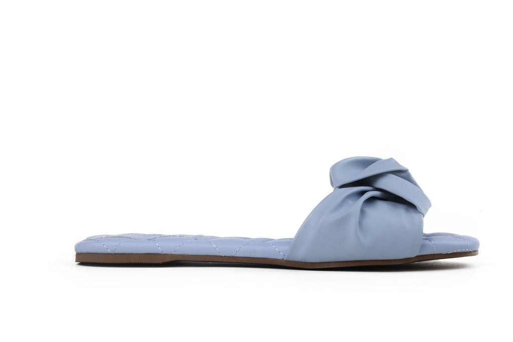 Rasteira Paula Salto Baixo Azul