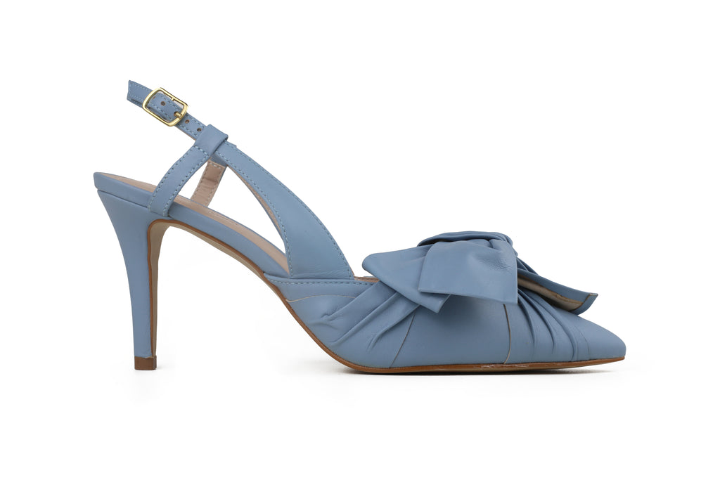 Scarpin Beta Salto Médio Azul